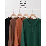 1枚でもレイヤードでもきまる大人のポロニットワンピ ニットロングポロワンピース | Re:EDIT | 詳細画像2