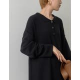 1枚でもレイヤードでもきまる大人のポロニットワンピ ニットロングポロワンピース | Re:EDIT | 詳細画像22