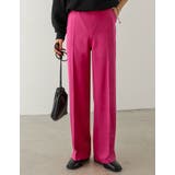 ヴィヴィッドピンク(010) | [低身長サイズ有][保湿]リサイクル裏微起毛センタープレスストレートパンツ | Re:EDIT