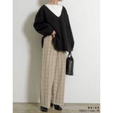 旬の着こなしを叶える ダイヤ柄ジャガードニットパンツ パンツ/パンツ | Re:EDIT | 詳細画像4