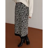 ヴィンテージライクな雰囲気を演出 アラベスク柄ニットタイトスカート スカート | Re:EDIT | 詳細画像3