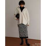 ヴィンテージライクな雰囲気を演出 アラベスク柄ニットタイトスカート スカート | Re:EDIT | 詳細画像4