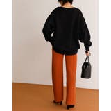 シンプルかつ綺麗なシルエットが魅力 起毛ランダムリブニットパンツ パンツ | Re:EDIT | 詳細画像15