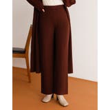 シンプルかつ綺麗なシルエットが魅力 起毛ランダムリブニットパンツ パンツ | Re:EDIT | 詳細画像4