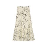 アイボリー(003) | 歩くたびに優雅に揺れるシルエット 線花柄マーメイドスカート スカート | Re:EDIT