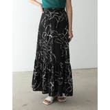 歩くたびに優雅に揺れるシルエット 線花柄マーメイドスカート スカート | Re:EDIT | 詳細画像3