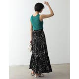 歩くたびに優雅に揺れるシルエット 線花柄マーメイドスカート スカート | Re:EDIT | 詳細画像7