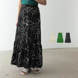 歩くたびに優雅に揺れるシルエット 線花柄マーメイドスカート スカート | Re:EDIT | 詳細画像1