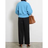 さり気ないへリンボーン柄で上品に 起毛ジャージーセンターシームスリットパンツ | Re:EDIT | 詳細画像9