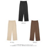 さり気ないへリンボーン柄で上品に 起毛ジャージーセンターシームスリットパンツ | Re:EDIT | 詳細画像17