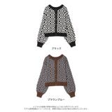 ぱっと目を引く柄と配色が魅力 前後2WAYチェッカーフラッグジャガードニットトッ… | Re:EDIT | 詳細画像12
