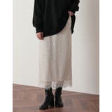 オフホワイト(002) | トレンドライクに品よく着こなす エンブロイダリーレースタイトスカート スカート | Re:EDIT