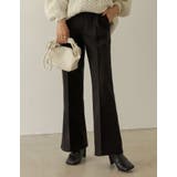 ブラック(001) | ゆとりのあるセミフレアシルエットが美脚メイク | Re:EDIT