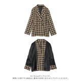 コーデに新鮮な印象を持たせる ブロックチェックダブルブレストテーラードジャケット | Re:EDIT | 詳細画像14