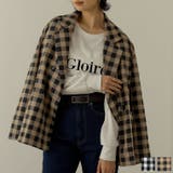 コーデに新鮮な印象を持たせる ブロックチェックダブルブレストテーラードジャケット | Re:EDIT | 詳細画像1