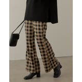 サイドのボックスタックデザインが旬 選べるチェック柄サイドタックパンツ パンツ | Re:EDIT | 詳細画像13