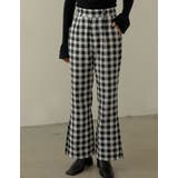 サイドのボックスタックデザインが旬 選べるチェック柄サイドタックパンツ パンツ | Re:EDIT | 詳細画像3