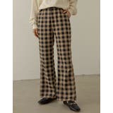 サイドのボックスタックデザインが旬 選べるチェック柄サイドタックパンツ パンツ | Re:EDIT | 詳細画像4