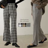 サイドのボックスタックデザインが旬 選べるチェック柄サイドタックパンツ パンツ | Re:EDIT | 詳細画像1