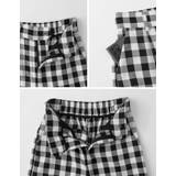 サイドのボックスタックデザインが旬 選べるチェック柄サイドタックパンツ パンツ | Re:EDIT | 詳細画像23