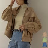 ケープカラーが大人の甘さをプラス ツイルケープブルゾン ジャケット | Re:EDIT | 詳細画像1