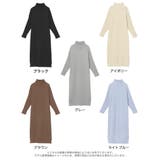 柔らかさがラフな印象を与えるニットワンピ ハイネック袖リブ起毛ニットワンピース | Re:EDIT | 詳細画像18