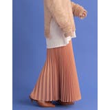 オレンジ(015) | ロングシーズン着られる綺麗見えプリーツスカート ツイルカラープリーツスカート | Re:EDIT