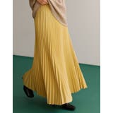 イエロー(016) | ロングシーズン着られる綺麗見えプリーツスカート ツイルカラープリーツスカート | Re:EDIT