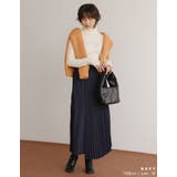 合わせるトップス次第でロングシーズン対応 ポリツイルラッププリーツロングスカート | Re:EDIT | 詳細画像17
