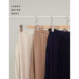 合わせるトップス次第でロングシーズン対応 ポリツイルラッププリーツロングスカート | Re:EDIT | 詳細画像2