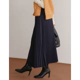 合わせるトップス次第でロングシーズン対応 ポリツイルラッププリーツロングスカート | Re:EDIT | 詳細画像5