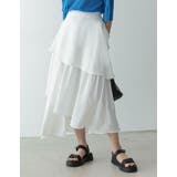 歩くたびに綺麗に揺れるシルエット ランダムティアードシフォンロングスカート | Re:EDIT | 詳細画像2