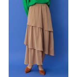 歩くたびに綺麗に揺れるシルエット ランダムティアードシフォンロングスカート | Re:EDIT | 詳細画像5