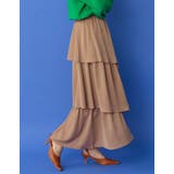 歩くたびに綺麗に揺れるシルエット ランダムティアードシフォンロングスカート | Re:EDIT | 詳細画像28