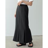 ブラック(001) | すとんとした落ち感たっぷりのマーメイドスカート [低身長サイズ有]とろみクロスボ… | Re:EDIT