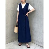 [低身長サイズ有]コットンデニム2WAYノースリーブベスト | Re:EDIT | 詳細画像15 