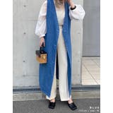 [低身長サイズ有]コットンデニム2WAYノースリーブベスト | Re:EDIT | 詳細画像6 
