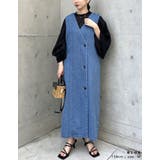 [低身長サイズ有]コットンデニム2WAYノースリーブベスト | Re:EDIT | 詳細画像7 