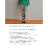 定番柄もこなれたシルエットで チェック柄2WAY裾リボンセンタープレスパンツ | Re:EDIT | 詳細画像5