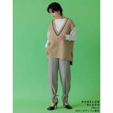 定番柄もこなれたシルエットで チェック柄2WAY裾リボンセンタープレスパンツ | Re:EDIT | 詳細画像21