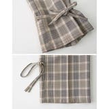 定番柄もこなれたシルエットで チェック柄2WAY裾リボンセンタープレスパンツ | Re:EDIT | 詳細画像24