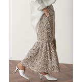 小ぶりな花柄でクラシカルな雰囲気を演出 ライトコール花柄マーメイドスカート | Re:EDIT | 詳細画像14