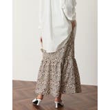 小ぶりな花柄でクラシカルな雰囲気を演出 ライトコール花柄マーメイドスカート | Re:EDIT | 詳細画像15