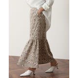 小ぶりな花柄でクラシカルな雰囲気を演出 ライトコール花柄マーメイドスカート | Re:EDIT | 詳細画像17