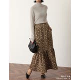 小ぶりな花柄でクラシカルな雰囲気を演出 ライトコール花柄マーメイドスカート | Re:EDIT | 詳細画像6