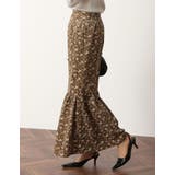 小ぶりな花柄でクラシカルな雰囲気を演出 ライトコール花柄マーメイドスカート | Re:EDIT | 詳細画像7