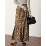 小ぶりな花柄でクラシカルな雰囲気を演出 ライトコール花柄マーメイドスカート | Re:EDIT | 詳細画像8