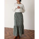 小ぶりな花柄でクラシカルな雰囲気を演出 ライトコール花柄マーメイドスカート | Re:EDIT | 詳細画像22