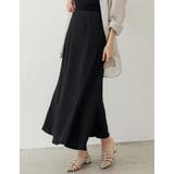 ブラック(001) | 綺麗見えシルエットとリラクシーな穿き心地が魅力 楊柳カットソーフレアスカート | Re:EDIT