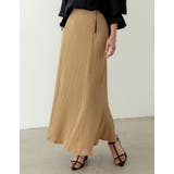 ベージュ(004) | 綺麗見えシルエットとリラクシーな穿き心地が魅力 楊柳カットソーフレアスカート | Re:EDIT